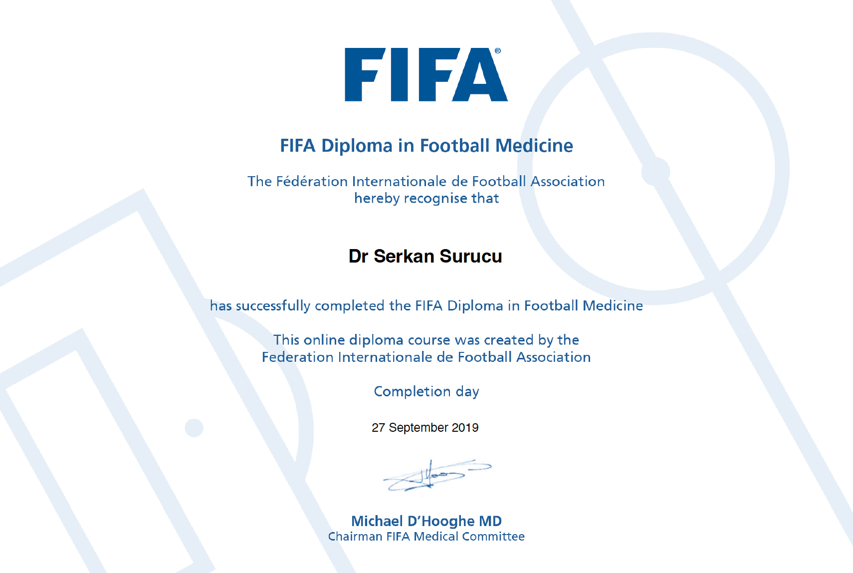 FIFA — Sertifikalar