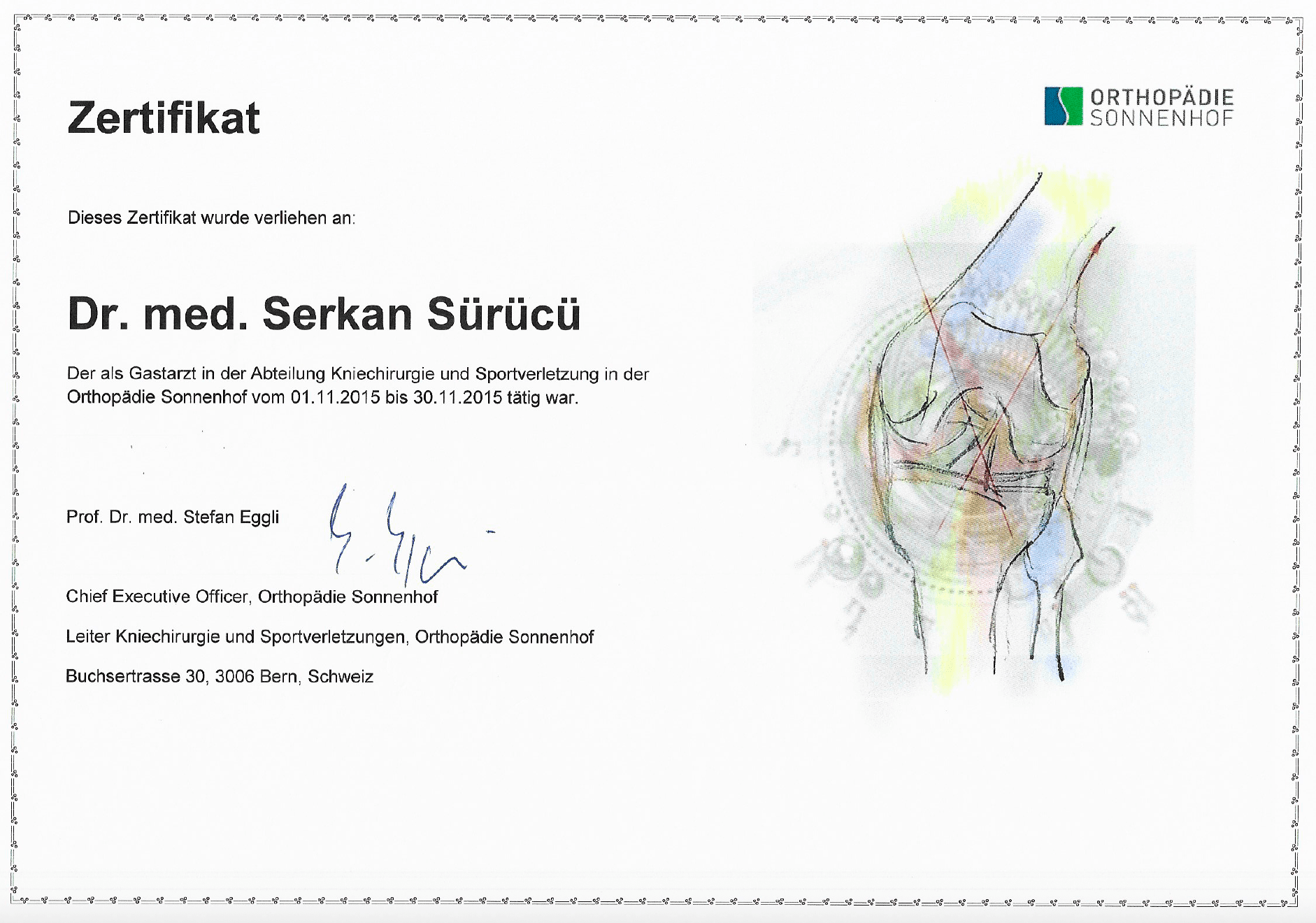 Swiss 2015 — Sertifikalar